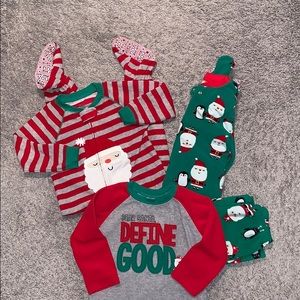 Three sets of Christmas Pajamas